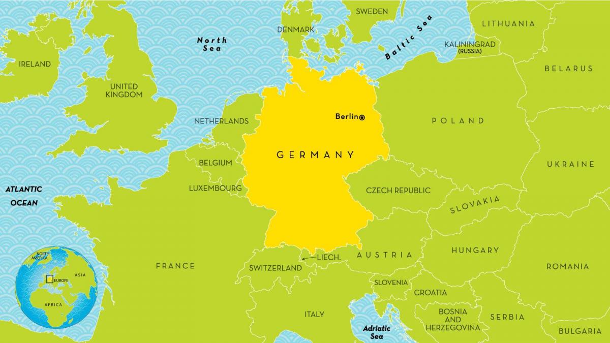 ألمانيا والدول المحيطة خريطة