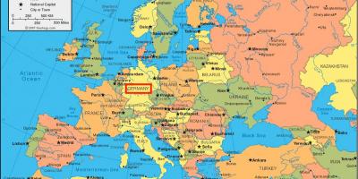 خريطة ألمانيا وأوروبا