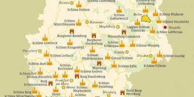 خريطة ألمانيا القلاع